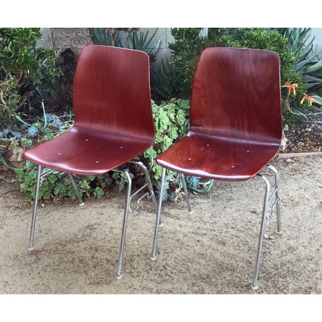 Vintage Royal Pagholz Bent Plywood Stacking Chairs a Pair Chairish