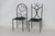 Metal Candle Holders Pair of 2 Decorative Chair Wire Design Black Finish 5037b For Sale - Image 4 of 14