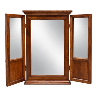 Antique Trifold Mirror For Sale