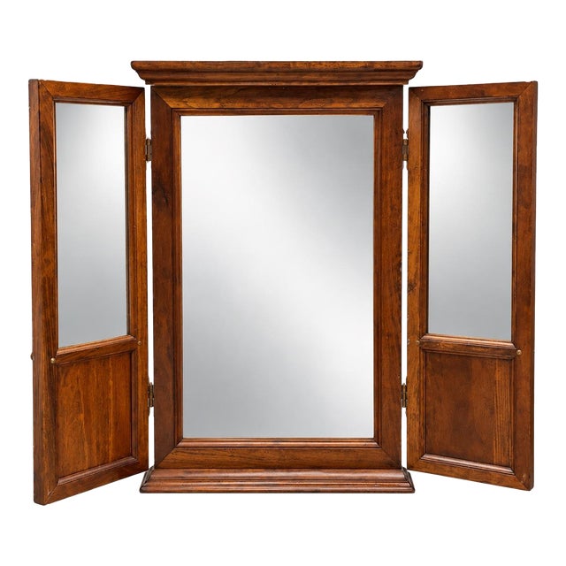Antique Trifold Mirror For Sale