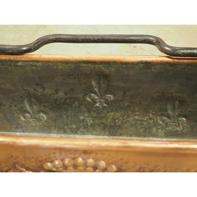 1900 - 1909 Circa 1900 French Double Lion Passant and Fleur De Lys Copper Poissonnière For Sale - Image 5 of 18