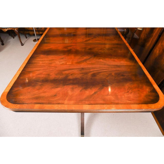 George III Revival Twin Pedestal Dining Table, 20th Century For Sale - Image 13 of 18