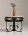 1920-1929 France Warm White Marble Wrought Iron Scroll-Base Table For Sale - Image 10 of 11