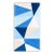 Sample - Schumacher X Miles Redd Cubist Silk Panel Fabric in Blue For Sale