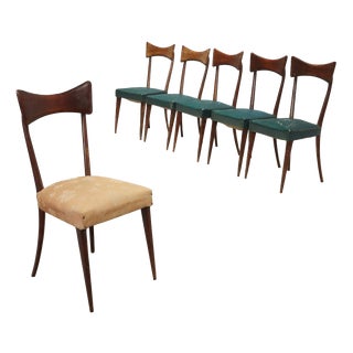 Vintage Chair in Stained Beech, 1950s For Sale