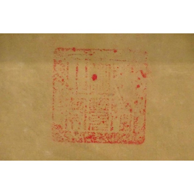 Pair of 19th Century Chinese Equestrian Horse Paintings in Watercolor For Sale - Image 9 of 12