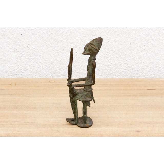 Bronze Authentic Antique Dogon Bronze Figure For Sale - Image 8 of 9