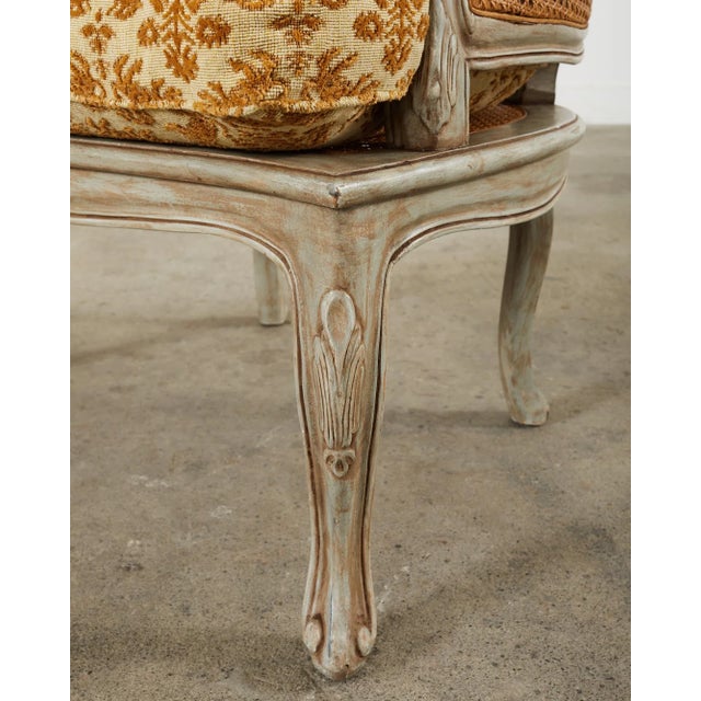 Pair of Hendrix Allardyce Key West Caned Bergere Armchairs For Sale - Image 11 of 12