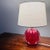 Glass Vintage Cherry Red Murano Glass Table Lamp For Sale - Image 7 of 9