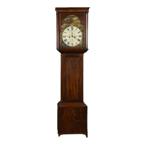 Antique Early 19th C Mahogany Grandfather Clock by Walter McAdams of Glasgow
