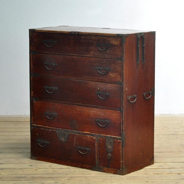 Japanese Tansu Chest of Drawers, 1870 For Sale - Image 4 of 16