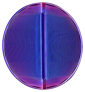 Thanks for the Planets Amber Blue Light Sculpture by Arnout Meijer