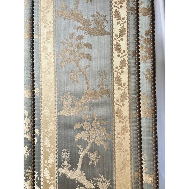 Vintage Screen in Damask Silk, 1920s For Sale - Image 12 of 18