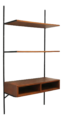 Vintage Wall System / Wall Rack with Cabinet, 1960s