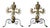 Fire Dogs in Wrought Iron, Set of 2 For Sale
