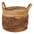 Large French Country Handwoven Rush Firewood Holder/Fireplace Basket For Sale