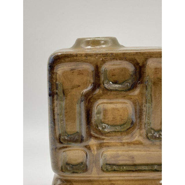 1950s Mid-Century Geometric Vase from Strehla Keramik, Germany, 1950s For Sale - Image 5 of 14