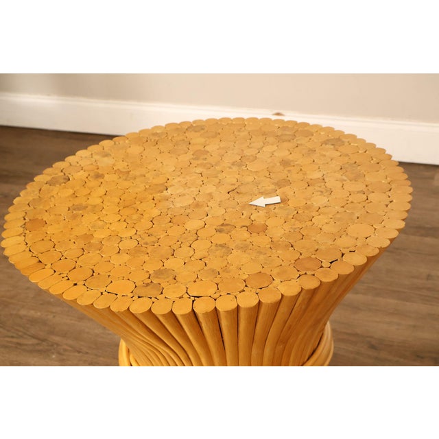 Vintage Pair of Wheat Sheaf End Tables For Sale - Image 4 of 18