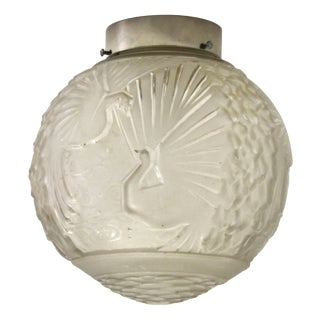 Large Art Deco French Ceiling Light from Muller Frères, 1920s For Sale