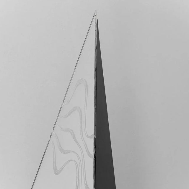 Mirror from the ground designed by Giuseppe Raimondi and produced by Cristal Art in the 70s. Wooden structure. A...