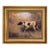 On Point English Pointer Oil Painting Print on Canvas in Antiqued Gold Frame- an 8" X 10" Print, Framed to 11-1/2" X 13-1/2" For Sale