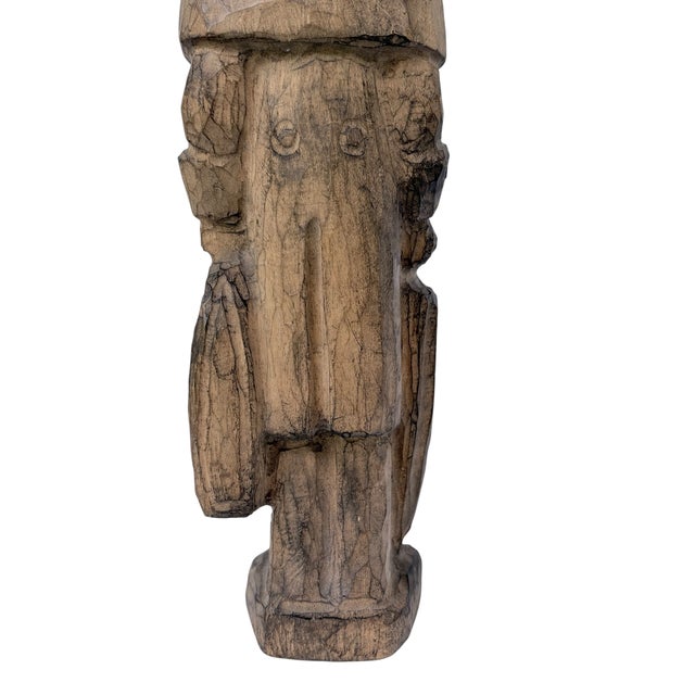 Mid 20th Century Folk Art Wood Sculpture in the Style of Axel Petersson Döderhultarn For Sale In Austin - Image 6 of 13