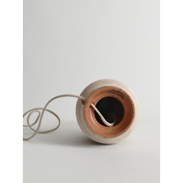 Gold White and Gold Ceramic Table Lamp by Fratelli Fanciulacci, 1970s For Sale - Image 8 of 18