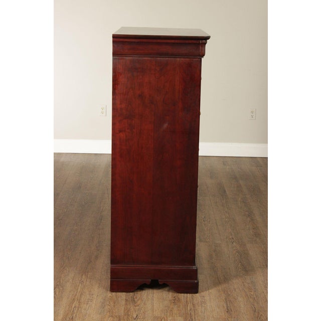 Stickley Marseilles Louis Philippe Style Cherry Tall Chest For Sale - Image 15 of 18