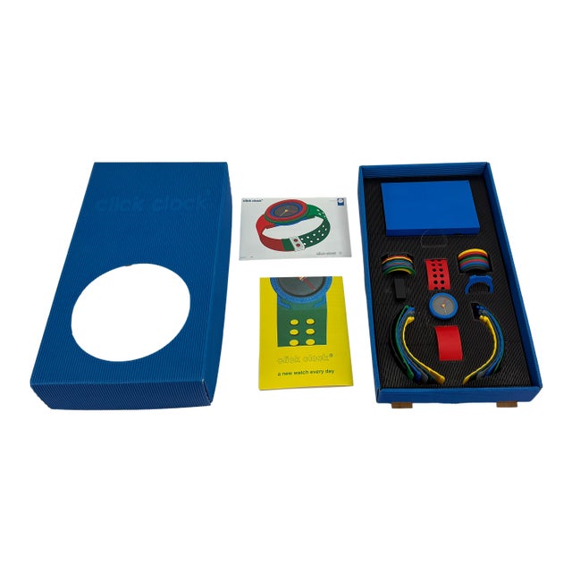 Rare 1995 Click Clock Complete Set by Verner Panton for Crival – Nos Swiss Design For Sale
