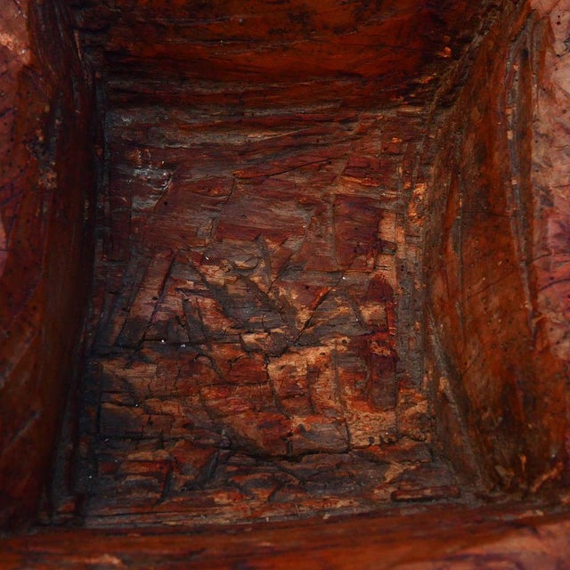 Antique Wood Container Rustic Utilitarian Object For Sale - Image 6 of 7