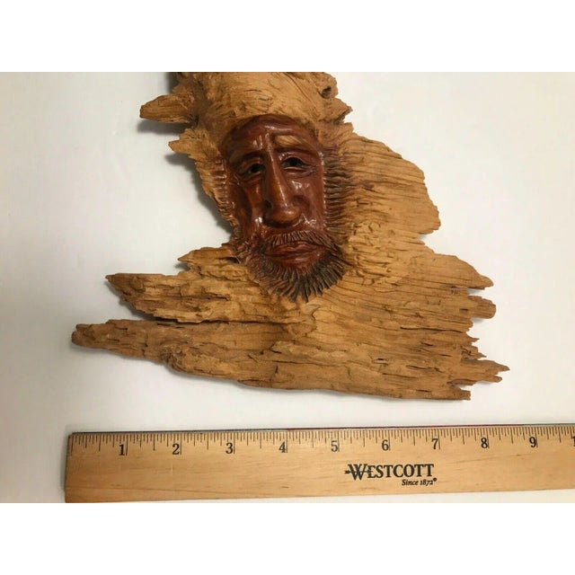 Vintage Hand Carved Wooden Wall Art by American Woodwork Artist Bodie Hamlin For Sale In Los Angeles - Image 6 of 9