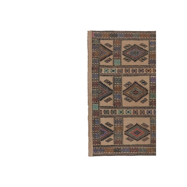 Mid-Century Modern 1960s Turkish Camel Kilim Rug For Sale - Image 3 of 13