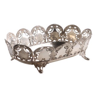 Bowl with Silver Leaves For Sale