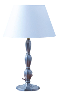 Art Deco Pewter Table Lamp, 1920s