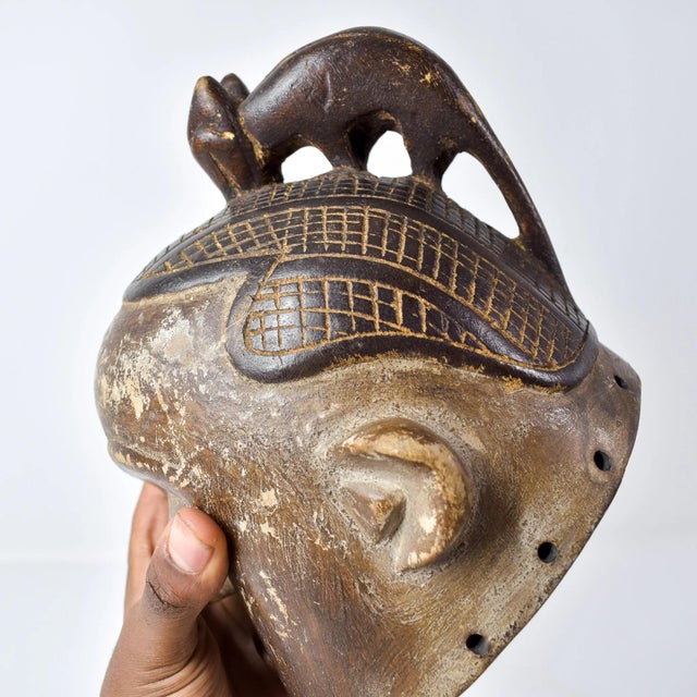 Early 20th Century Pende Mini Helmet Mask For Sale - Image 11 of 15