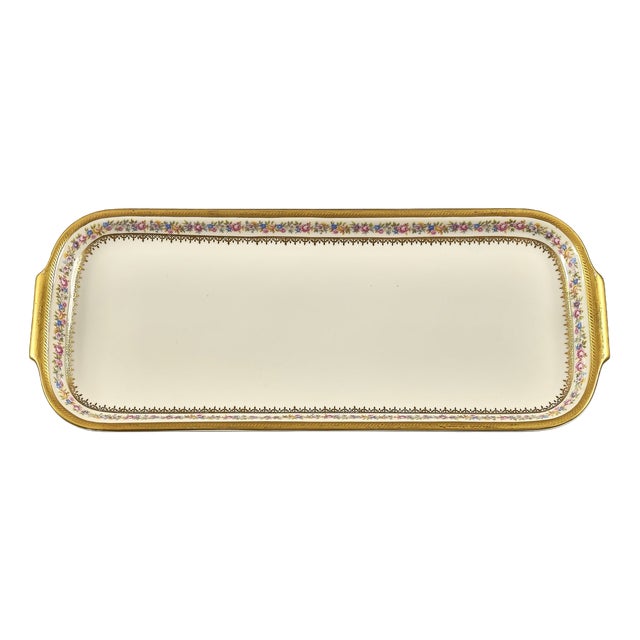 Decorated Porcelain Tray by Rosenthal, 1940s For Sale