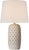 Transitional Chapman & Myers by Visual Comfort Signature Samara 30" Table Lamp in Dusted Stone with Linen Shade For Sale - Image 3 of 3