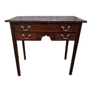 Antique 19th Century George II English Country Style Lowboy Side Table Lowboy Table For Sale