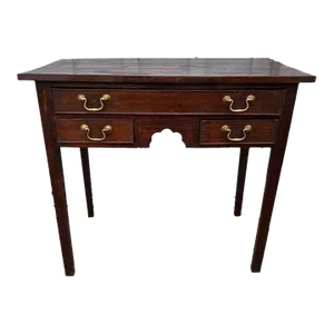 Antique 19th Century George II English Country Style Lowboy Side Table Lowboy Table