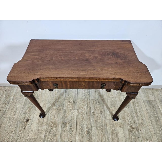 Wood Antique Game Table in Walnut, 1800s For Sale - Image 7 of 18