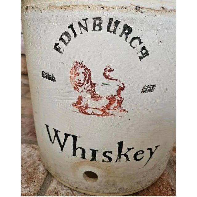 Antique 1900s Corona Stoneware Edinburgh Whiskey Crock Jug 14 Inches For Sale - Image 13 of 13