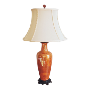 Antique Art Nouveau Style Lusterware Table Lamp