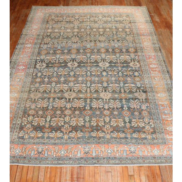 Early 20th Century Persian Bibikabad Room Rug - 8' x 12'2" For Sale - Image 11 of 11