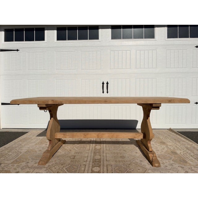 Sand 20th Century French Oak Monestary Table For Sale - Image 8 of 14