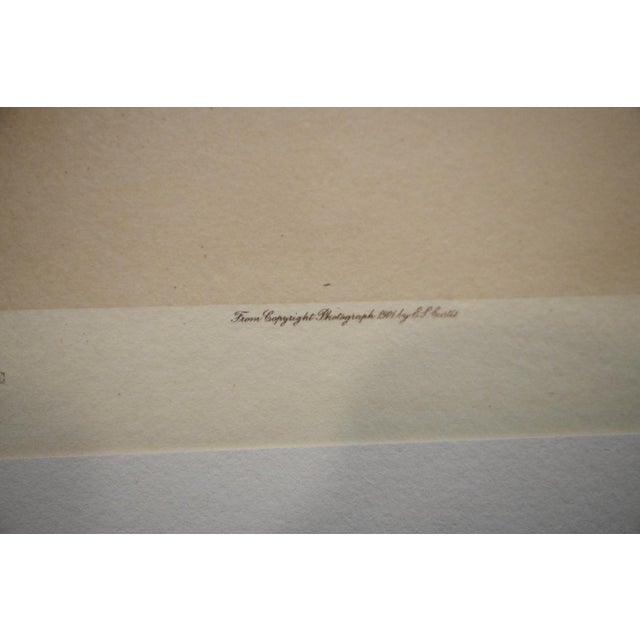 1910s Edward S. Curtis "Snoqualmu Type" Photogravure on Gampi Tissue, 1913 — Cardozo Collection For Sale - Image 5 of 7