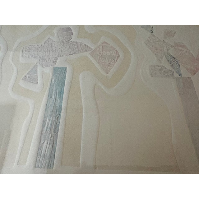 Triad Variable by Sherry Schrut is a print with added color wash. Schrut's work is influenced by the Abstract...