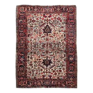 Blooming Jungle Heriz With Duel-finials Rug - 7.2 X 10.4