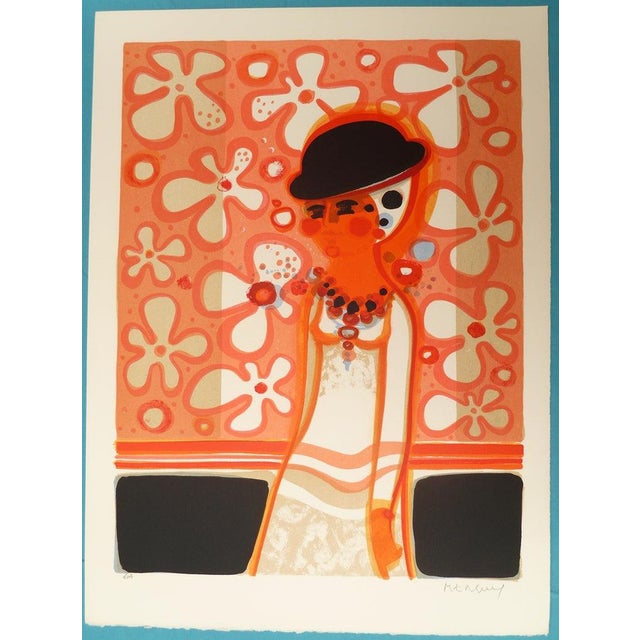 Frédéric Menguy, Jeune femme au chapeau, Lithograph For Sale