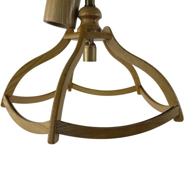Dimensions: H 13” x W 18.5”. Vintage Scandinavian wooden pendant lamp. A great addition to your home. Please see our other...