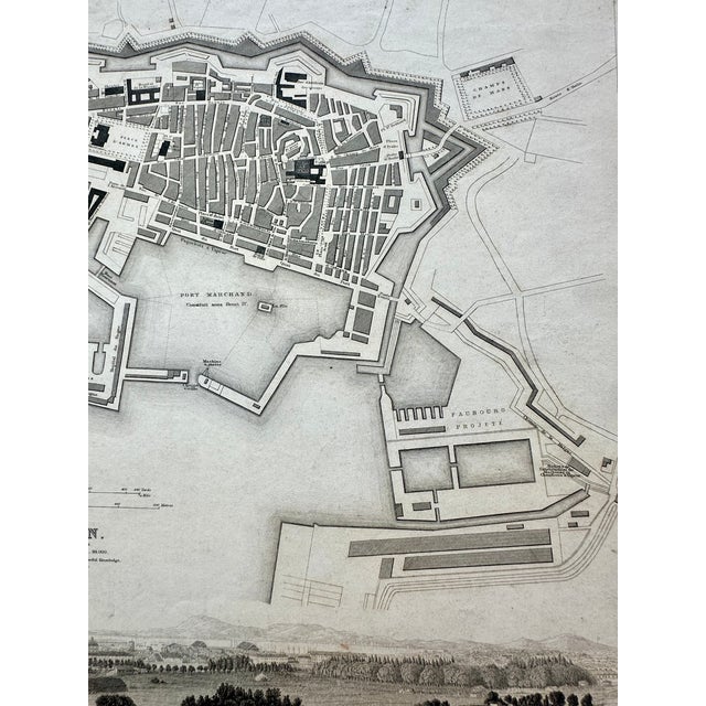 Toulon France Original Map, 1834 For Sale - Image 4 of 6